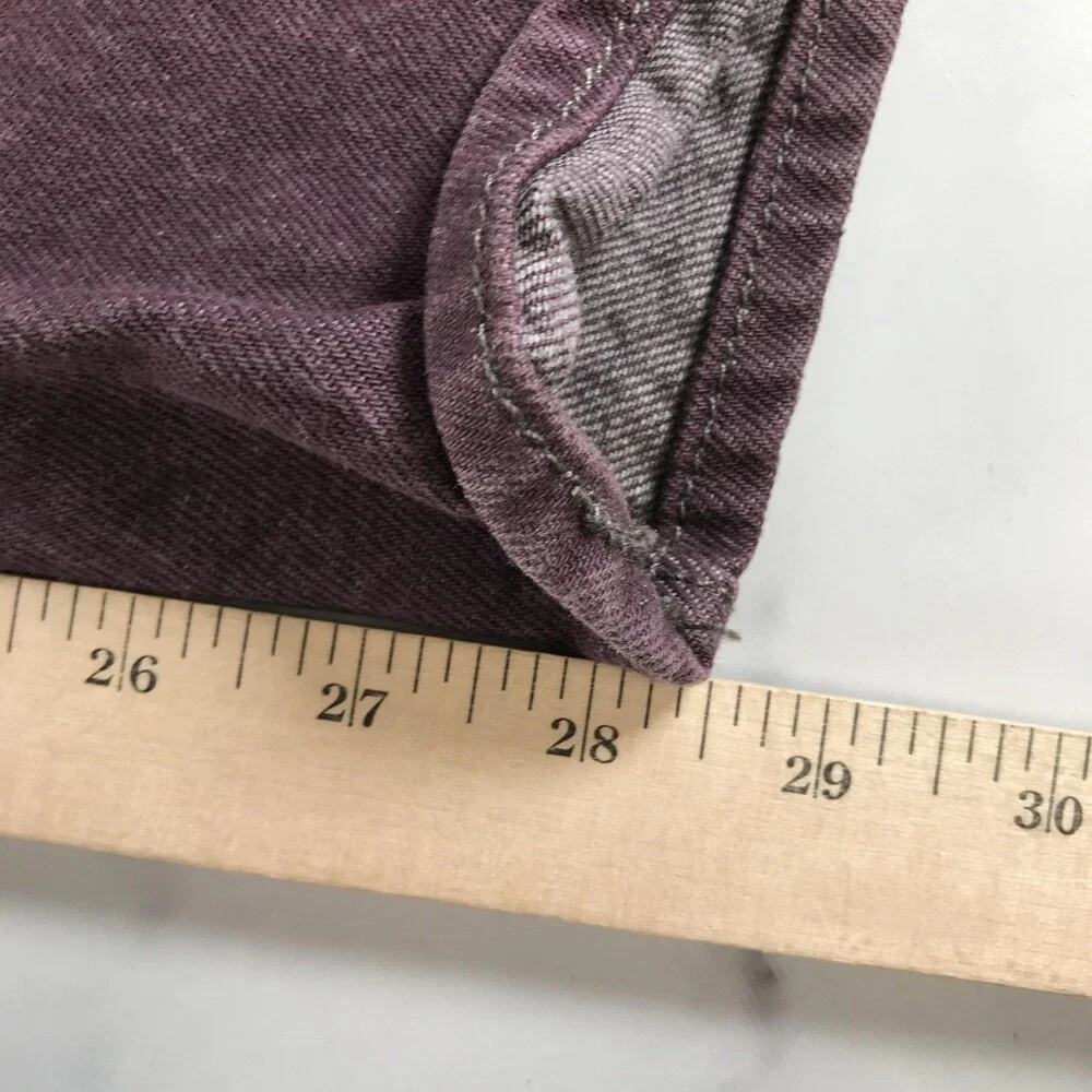 Levi's 501 Jeans Mens 38x28 Purple Straight Leg Button Fly Cone Denim Dark Wash